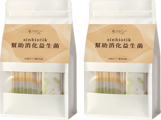 271diet sinbiotik 幫助消化益生菌(隨身包款式隨機), 2套, 30份