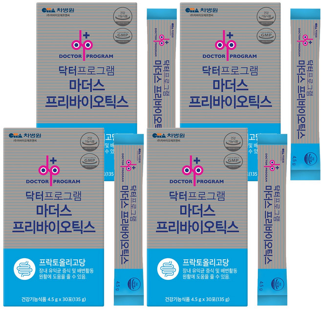 닥터프로그램 마더스 프리바이오틱스, 135g, 4개