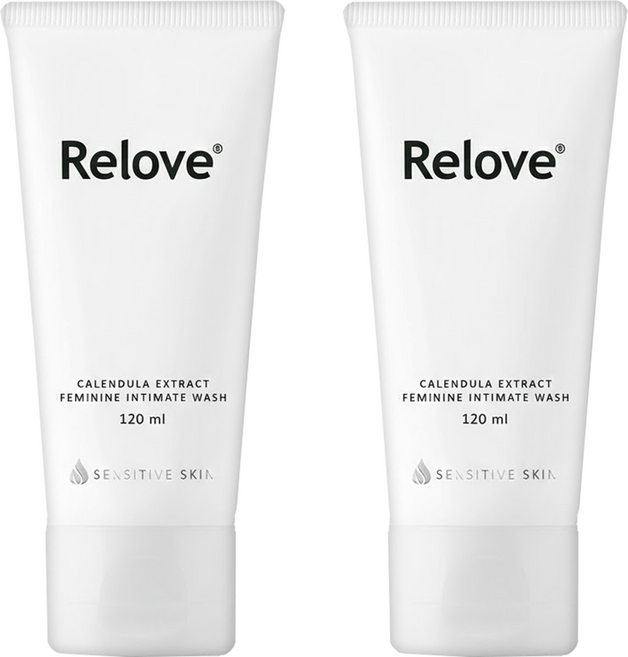 Relove 金盞花萃取弱酸私密潔淨凝露 低敏專用, 2條, 120ml