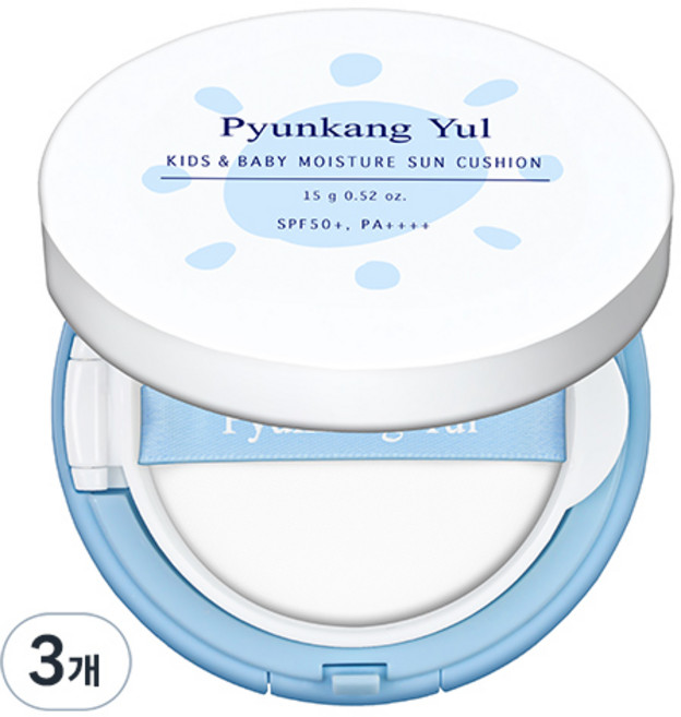 편강율 키즈 앤 베이비 모이스처 선쿠션 SPF50+ PA++++, 15g, 3개