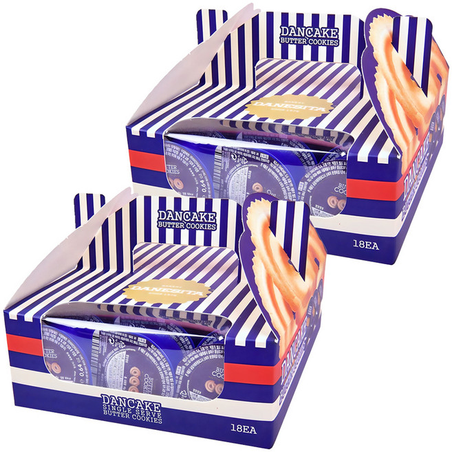 다네시타 댄케이크 버터쿠키 싱글서브, 324g, 2개