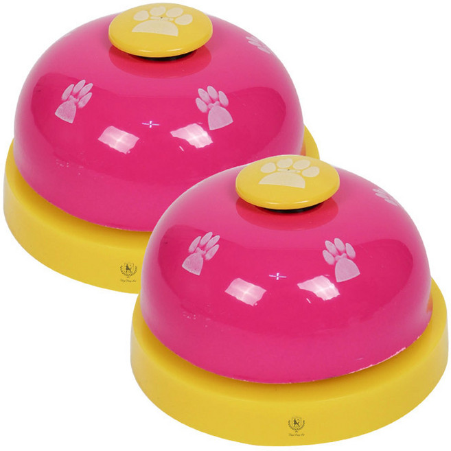 딩동펫 강아지 지능개발 훈련벨, 핑크, 2개