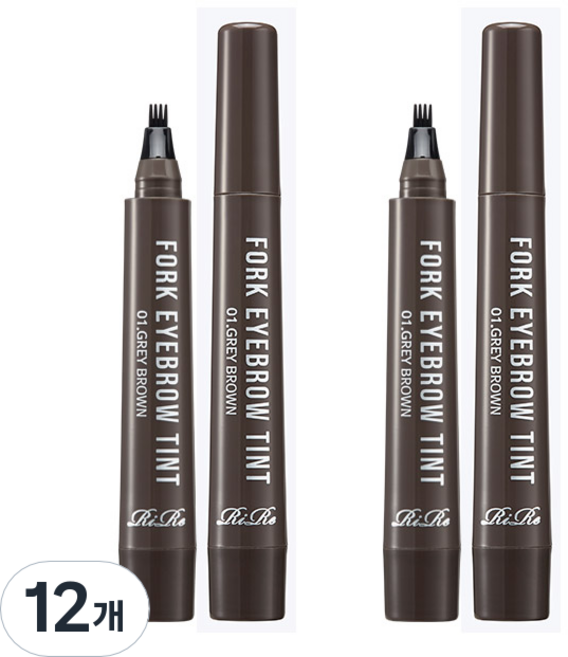 리르 포크 아이브로우 틴트 2g, 01그레이브라운, 12개