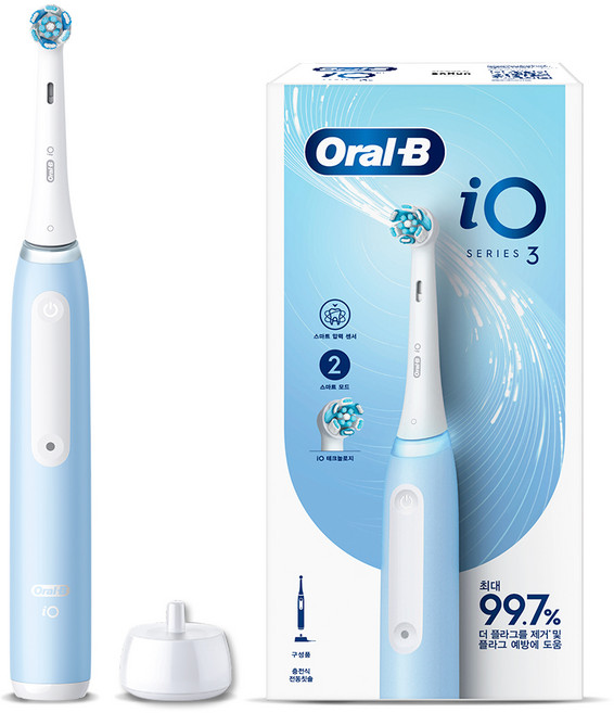 오랄비 iO3 전동칫솔, 3769, 아이스블루, 1개