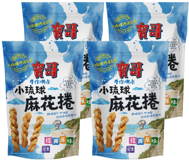 寶哥 手工麻花捲 經典原味, 150g, 4包