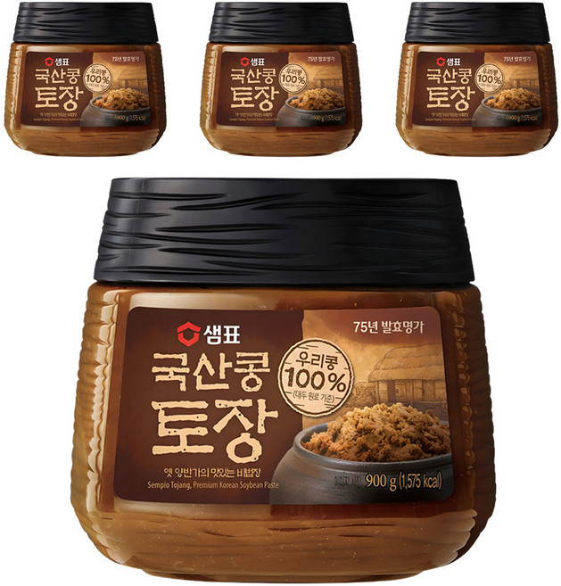 샘표 국산콩 토장, 900g, 4개