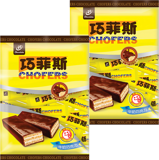 77 CHOFERS 巧菲斯 牛奶巧克力 濃牛奶巧克力包裹著Q彈牛軋糖 每一口都能品嚐到飽滿花生顆粒, 150g, 2袋