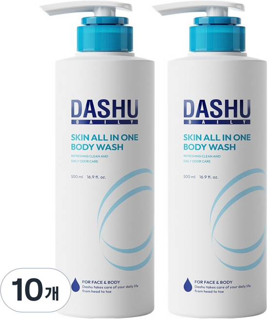 다슈 데일리 스킨 올인원 바디워시, 500ml, 10개