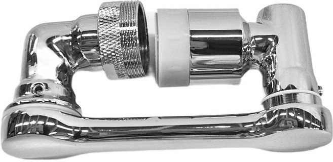 LEADER 麗達 1080萬向可旋機械水龍頭延伸管 銅電鍍 E02, 1個