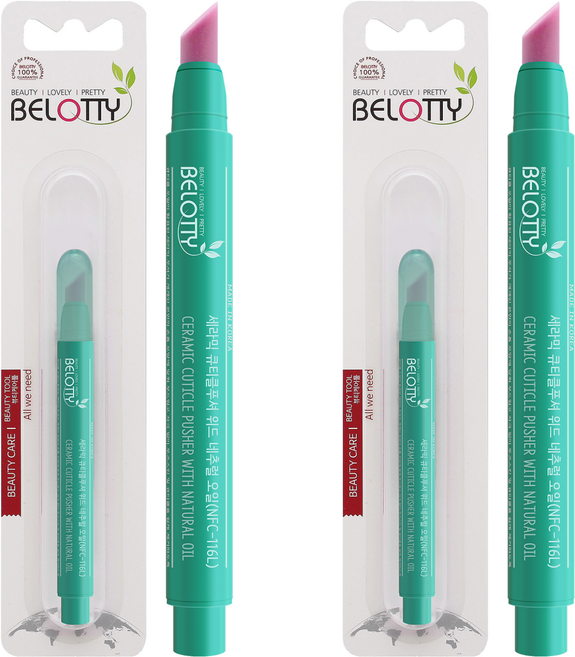 BELOTTY 陶瓷精油指緣推棒, 1.9ml, 2個