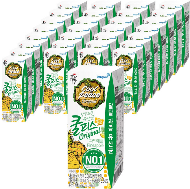 소와나무 동원 쿨피스 파인애플, 190ml, 75개