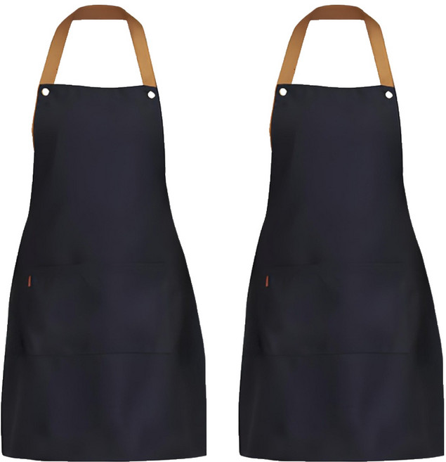 CofV 可調節長度多用途生活防水圍裙, 黑色, 2件