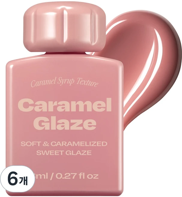 얼터너티브스테레오 카라멜 글레이즈 립글로스, 02 바닐라 로즈, 6개 - 쿠팡
