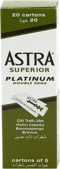 Astra 雙面刮鬍刀片, 100片, 1盒