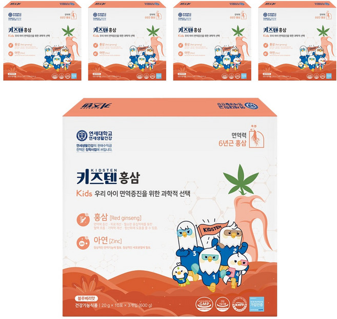 키즈텐 홍삼, 600g, 5개