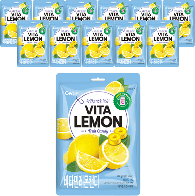 청우식품 레몬 캔디, 100g, 12개
