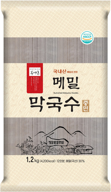 봉평촌 메밀 막국수 중면, 1개, 1.2kg