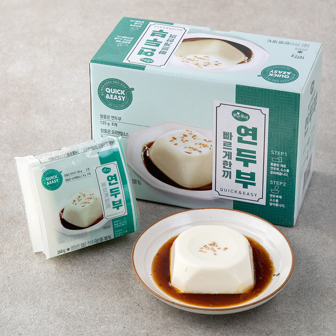 맑은물에 참좋은 연두부 125g + 오리엔탈 소스 9g 세트, 1.072kg, 1개