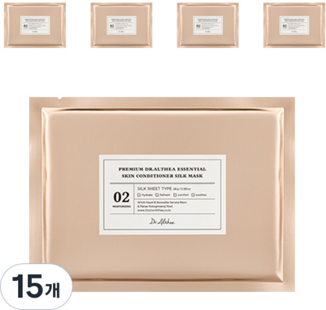 닥터엘시아 에센셜 스킨 컨디셔널 실크마스크 28g, 1개입, 15개