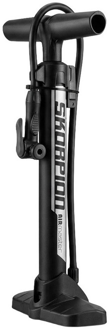 SKORPION 蠍牌 輕巧直立式打氣筒 美/法式氣嘴 100-PSI 1個 黑