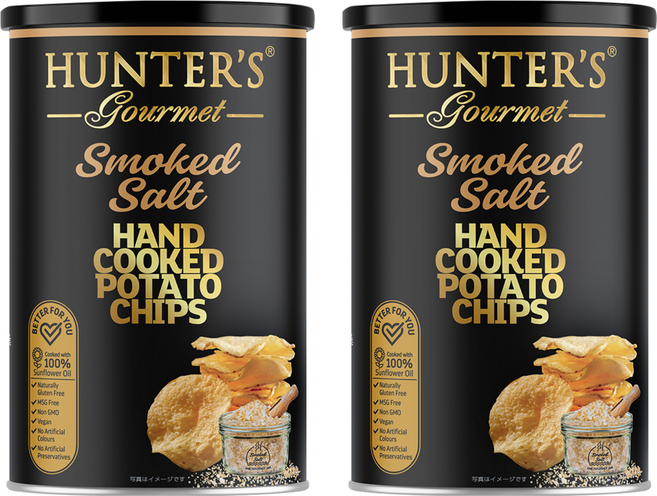HUNTER'S gourmet 手工洋芋片 煙燻鹽味, 150g, 2罐