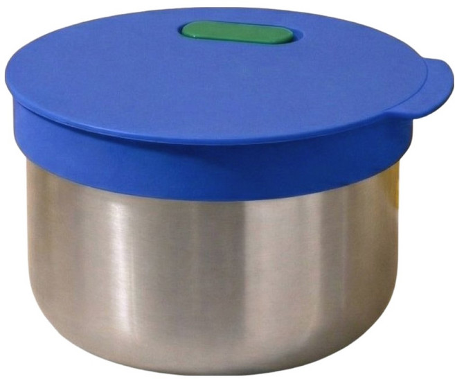 마미그래 스텐 흡착 이유식 밀폐 슈퍼 멀티볼 M, Blue 블루베리, 1개, 360ml