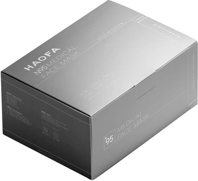 HAOFA 氣密型 N95 立體醫療口罩 S, 1組, 珊瑚粉, 30片
