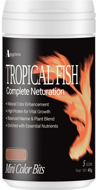 아쿠아테라 컴플리트 뉴트리션 트로피컬피쉬 미니 컬러 비트 사료 S, 40g, 1개