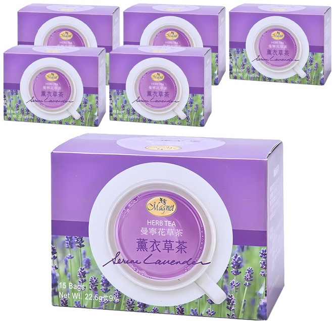 Magnet 曼寧 健康薰衣花茶, 1.5g, 6盒, 15包