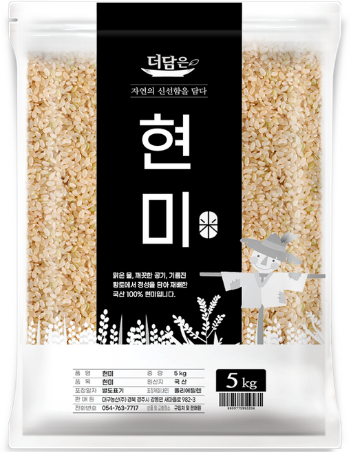 더담은 국산 현미, 5kg, 1개