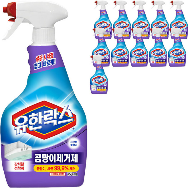 유한락스 곰팡이제거제, 750ml, 12개