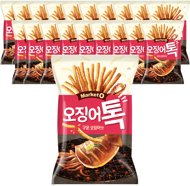 Market O Market O香烤魷魚薯條餅乾, 80g, 20包