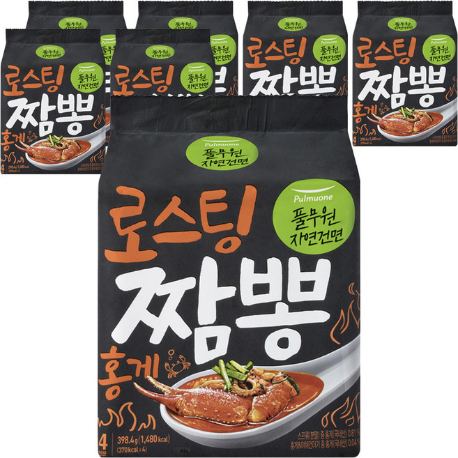 풀무원자연건면 로스팅 짬뽕 홍게 99.6g, 28개