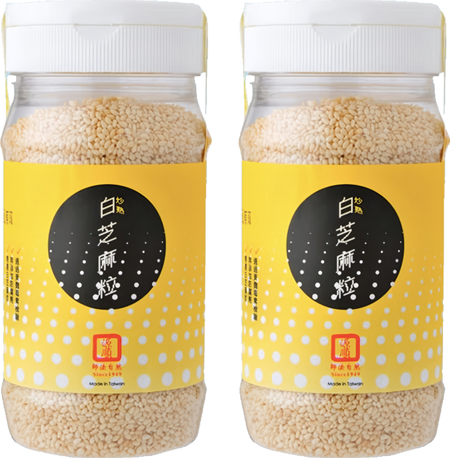 源順食品 炒熟白芝麻粒, 170g, 2罐