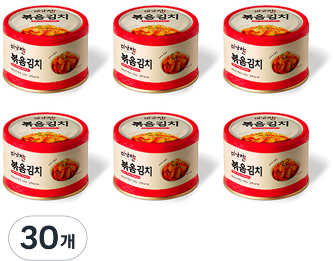 미가찬 캔 볶음 김치 감칠맛, 160g, 30개