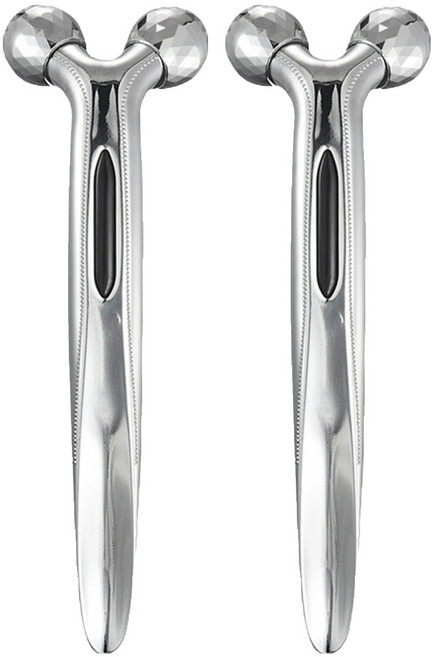 Andorse 3D緊緻V臉按摩棒, 冰鑽銀, 2支