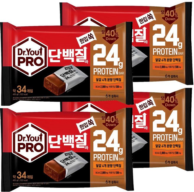 닥터유 프로 한입쏙 단백질바, 420g, 4개