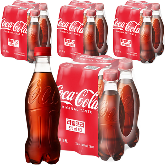 코카콜라 오리지널 무라벨, 370ml, 24개