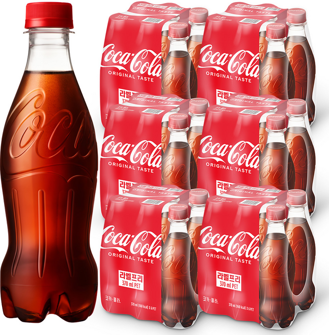 코카콜라 오리지널 무라벨, 370ml, 36개
