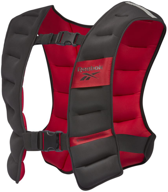 Reebok 銳步 Strength Series Weight Vest 訓練負重背心, Black/Red, 5kg