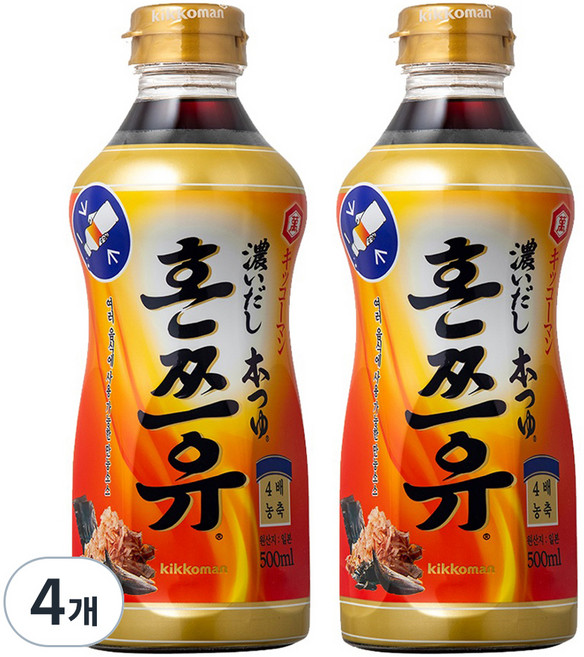 기꼬만 혼쯔유, 500ml, 4개