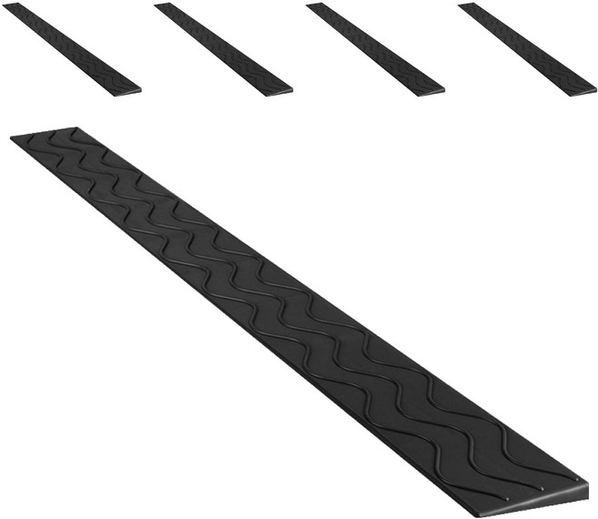 레디박스 안전 문턱 경사로 받침대, 5개, 블랙
