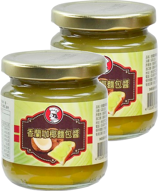 CHEF'S CHOICE 美味大師 香蘭咖椰麵包醬, 220g, 2罐