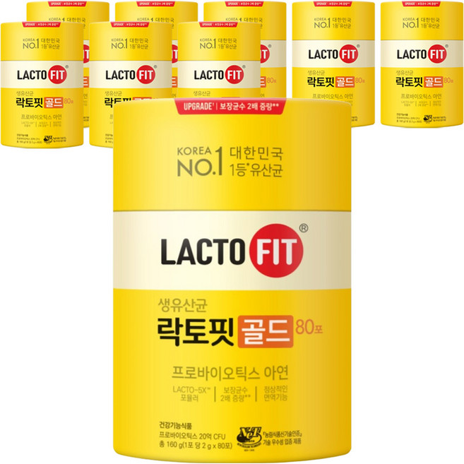 Chong Kun Dang 鍾根堂 LACTO-FIT Gold 80包, 160g, 9個