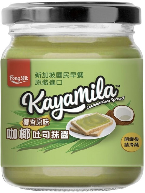 Fong Yit 豐一 咖椰吐司抹醬 椰香原味, 270g, 1罐