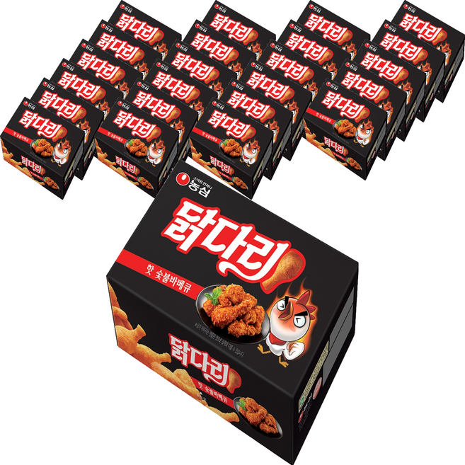 농심닭다리 핫숯불바베큐, 66g, 24개