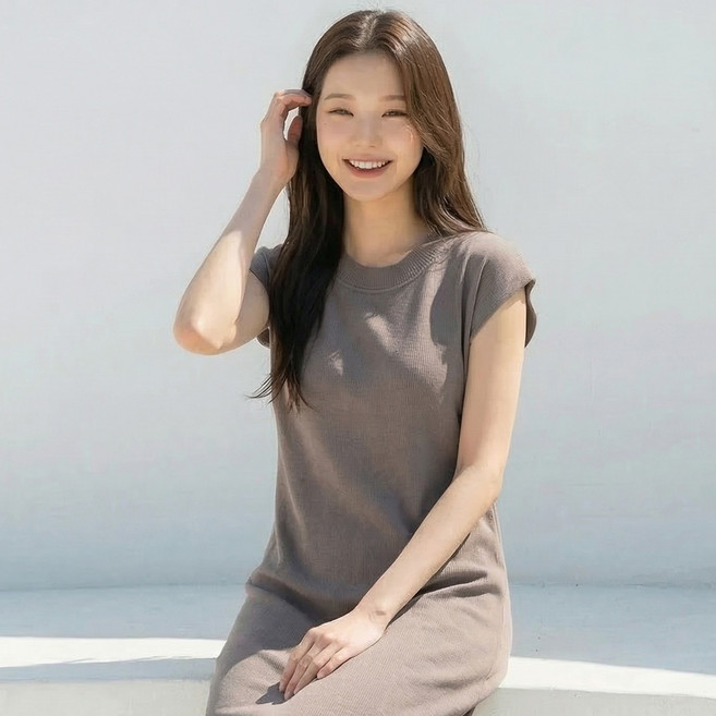 페이퍼먼츠 다네 라운드넥 루즈핏 니트 롱 원피스 14529