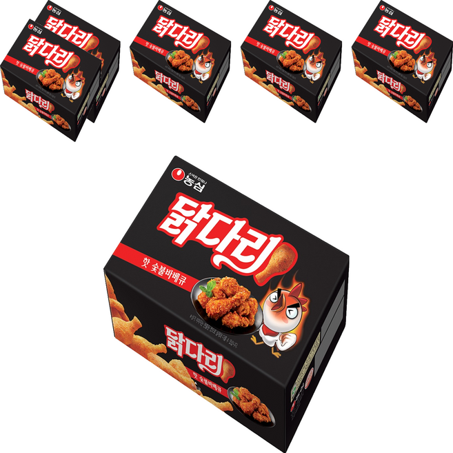 NONGSHIM 農心 雞腿造型餅乾 香辣碳烤口味, 66g, 6盒
