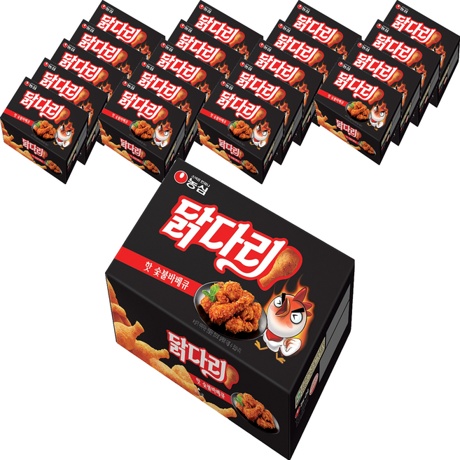 농심닭다리 핫 숯불 바베큐, 20개, 66g