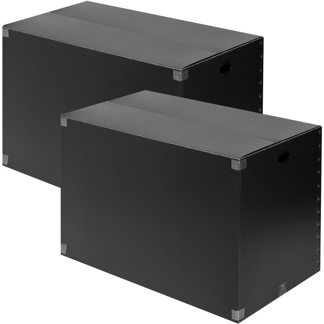 코멧 두꺼운 특대형 이사박스 3T 12호, 블랙, 2개